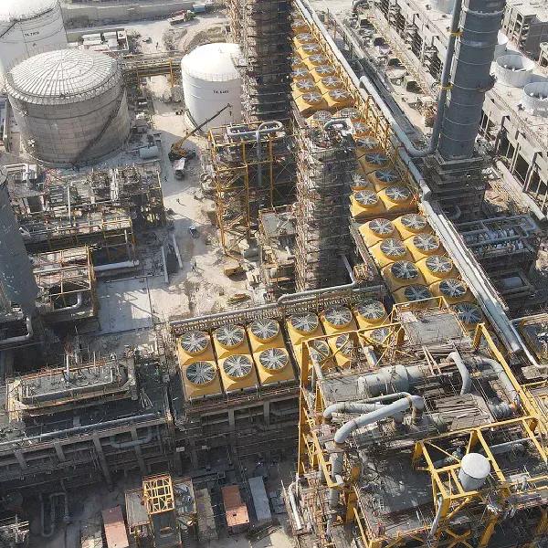Upstream, midstream and downstream facilities in the oil, gas and petrochemical industry value chain